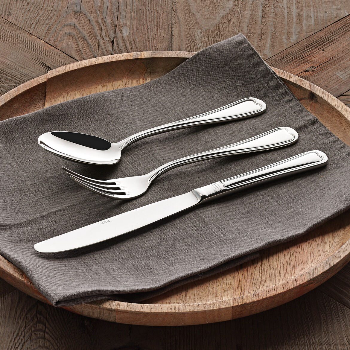 GÜRAL 18 PARÇA 6 KİŞİLİK ÇATAL KAŞIK TAKIMI -ATLANTİK