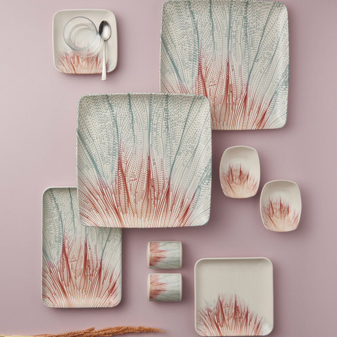 ANGELICA 33 PARÇA 6 KİŞİLİK KARE BONE KAHVALTI TAKIMI - 2059