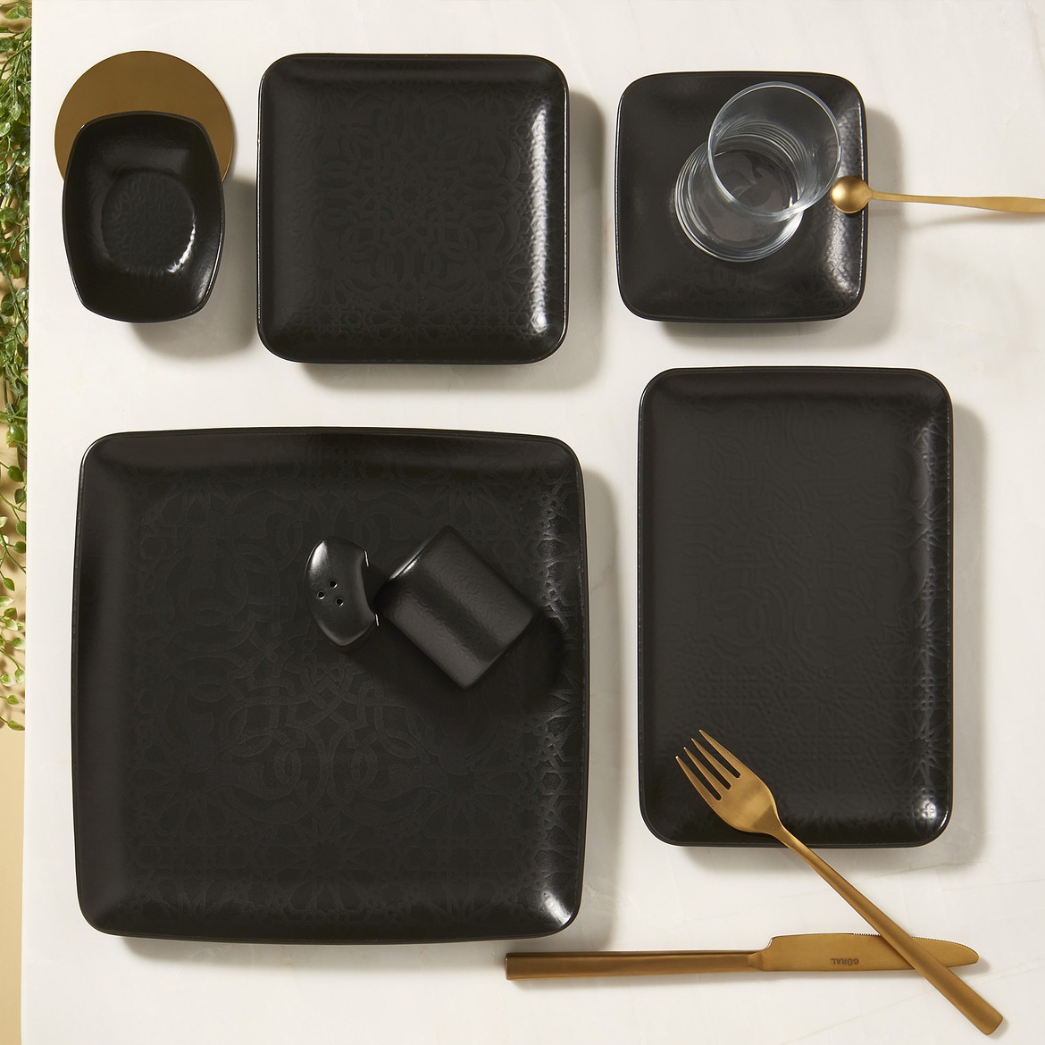 ANGELICA 33 PARÇA 6 KİŞİLİK KARE BONE KAHVALTI TAKIMI - 515