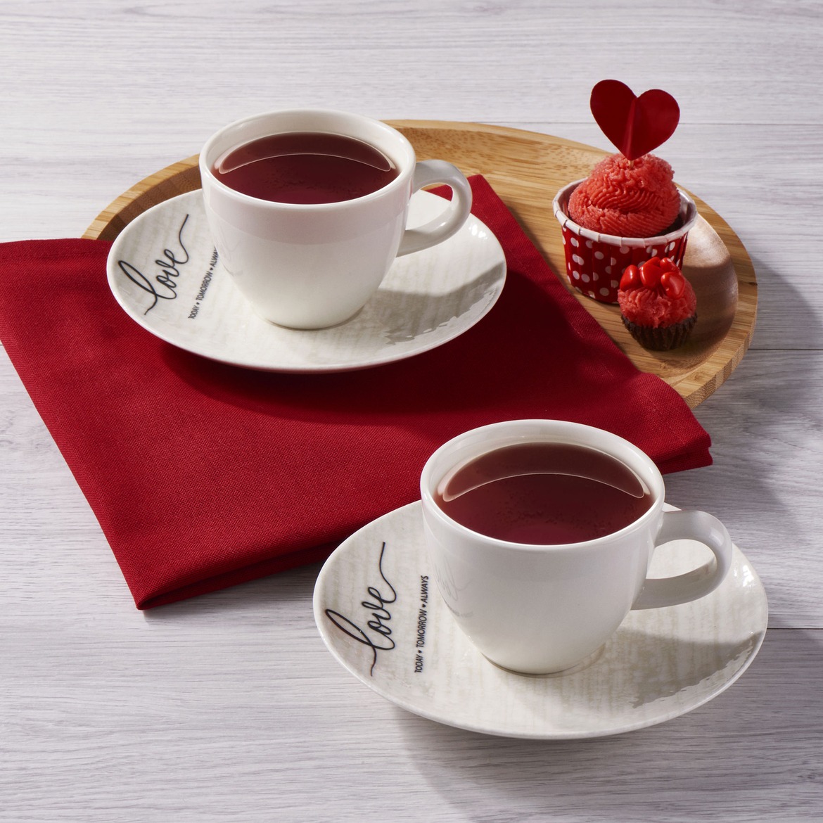 LOVE 4 PARÇA 2 KİŞİLİK ÇAY FİNCANI - 25342